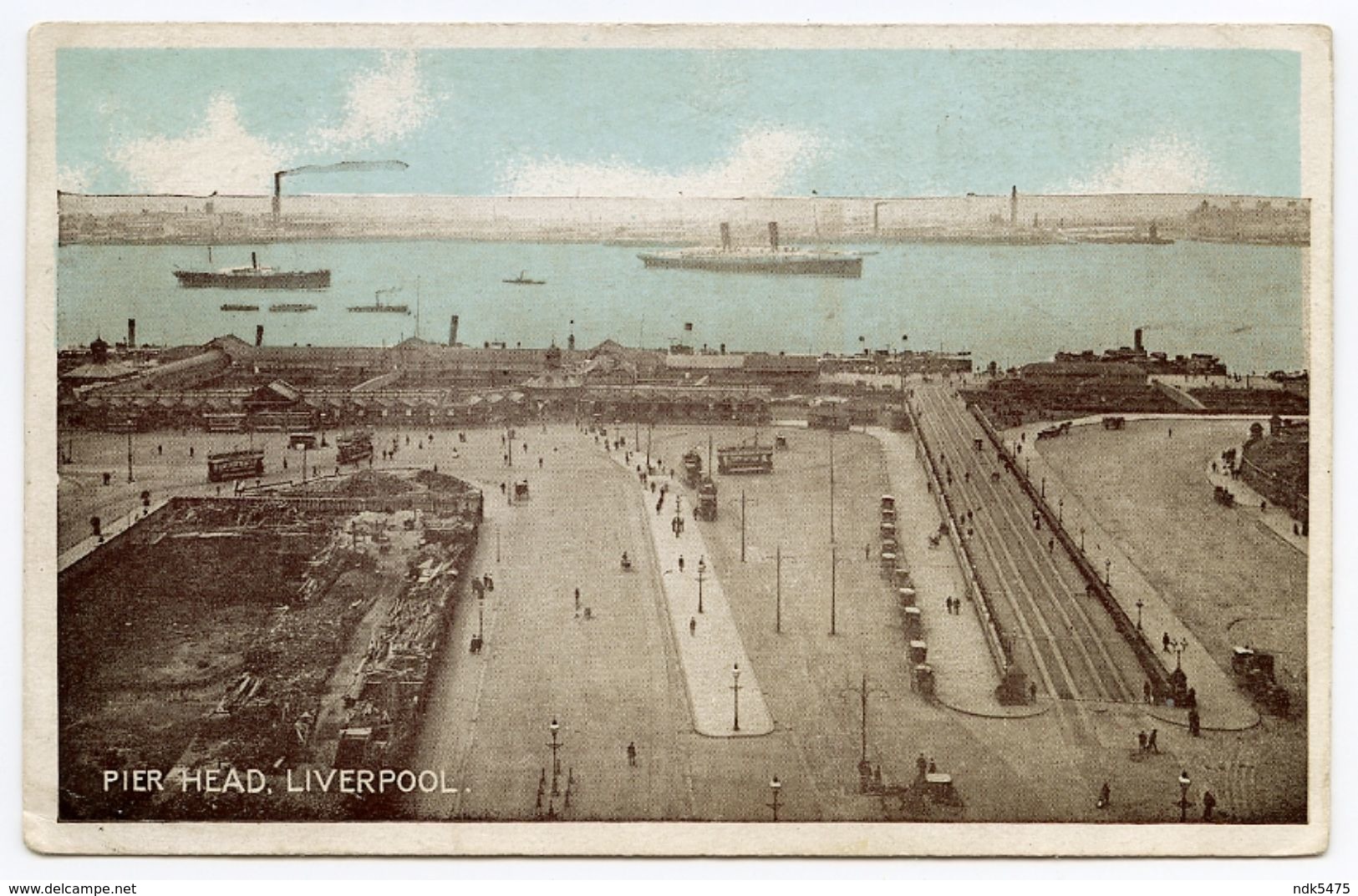 LIVERPOOL : PIER HEAD / ADDRESS - PTE. TAIT, 7th LIGHT INFANTRY, KING GEORGE HOSPITAL, STAMFORD STREET, LONDON, 1915 - Liverpool