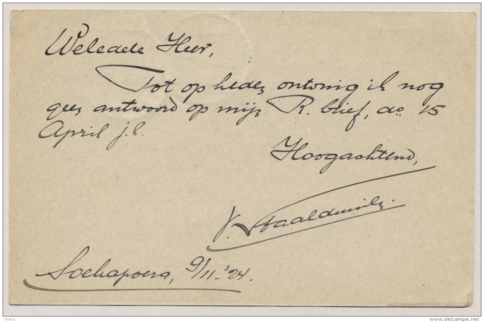 Nederlands Indië - 1924 - 2x2,5 Cent Cijfer Op 7,5 Cent Briefkaart G29b Van Tasikmalaja Naar Apeldoorn / Nederland - Nederlands-Indië