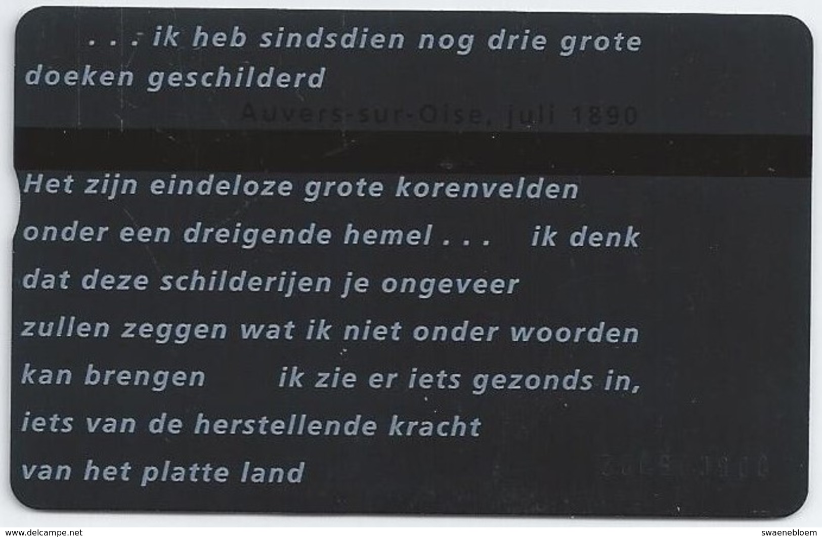 Telefoonkaart.- 005C05002. Nederland. PTT Telecom. 115 Eenheden. Vincent Van Gogh 1990. Auvers-sur-Oise, Juli 1890 - Public