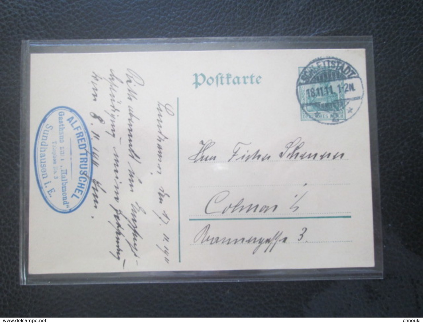 Alsace Lorraine - Entier Postal SUNDHAUSEN SUNDHOUSE Obl Sélestat 1911 - Autres & Non Classés