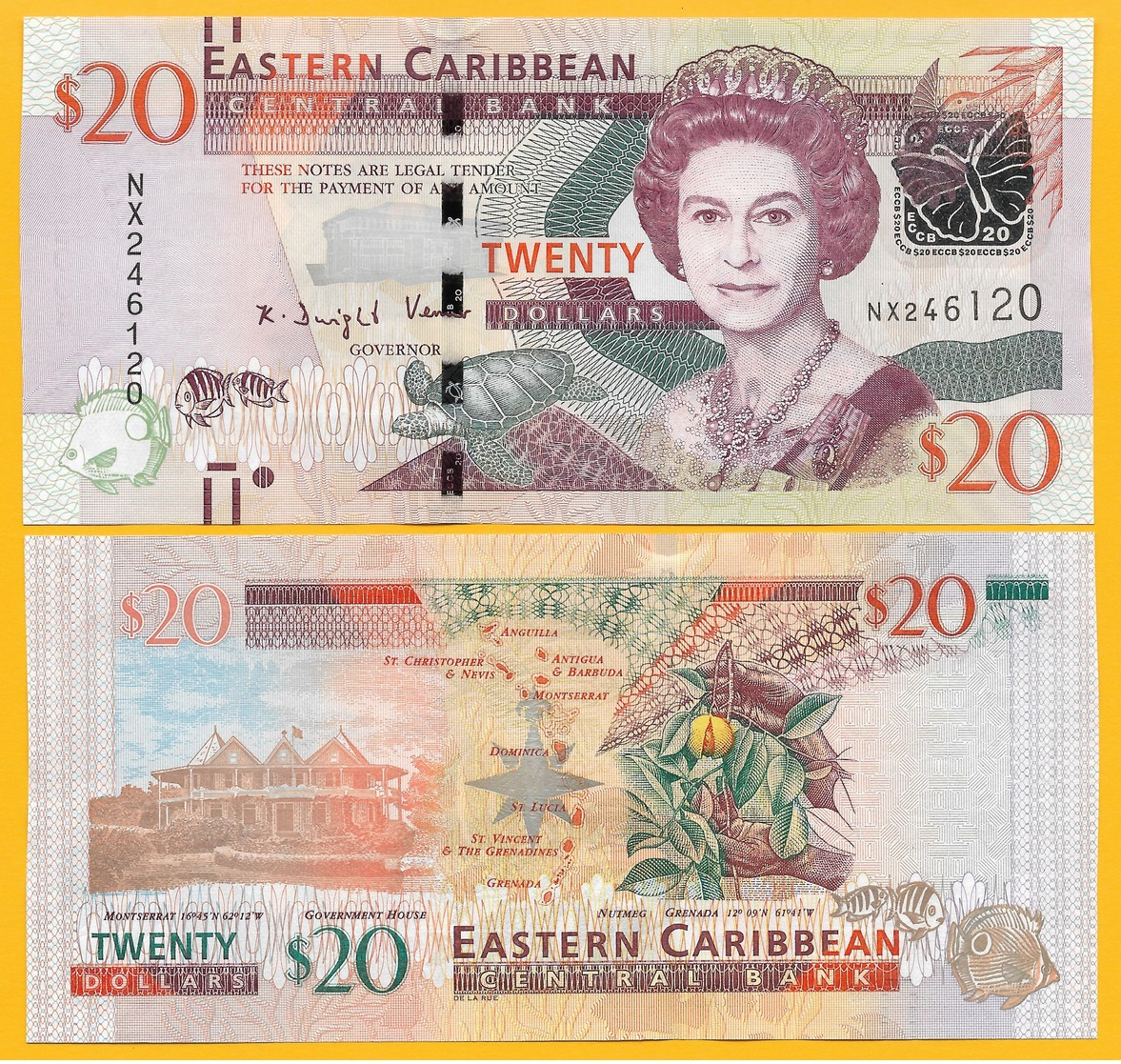 East Caribbean States 20 Dollars P-53b 2016 UNC - Caraïbes Orientales