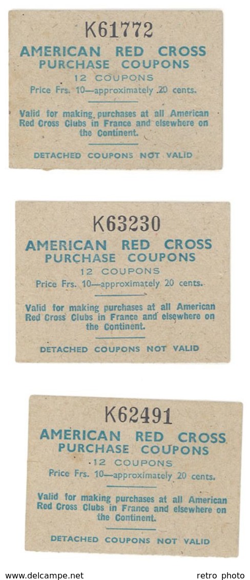 3 Tickets American Red Cross Purchase Coupons - Otros & Sin Clasificación