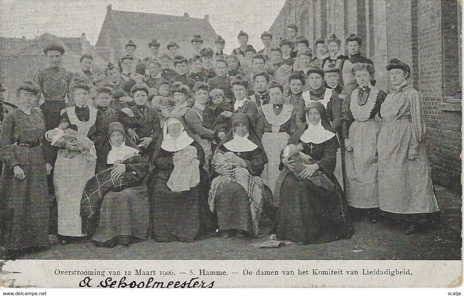 Hamme   -   Overstroming Van 12 Maart 1906   -   De Damen Van Het Komiteit Van Liefdadigheid, - Hamme