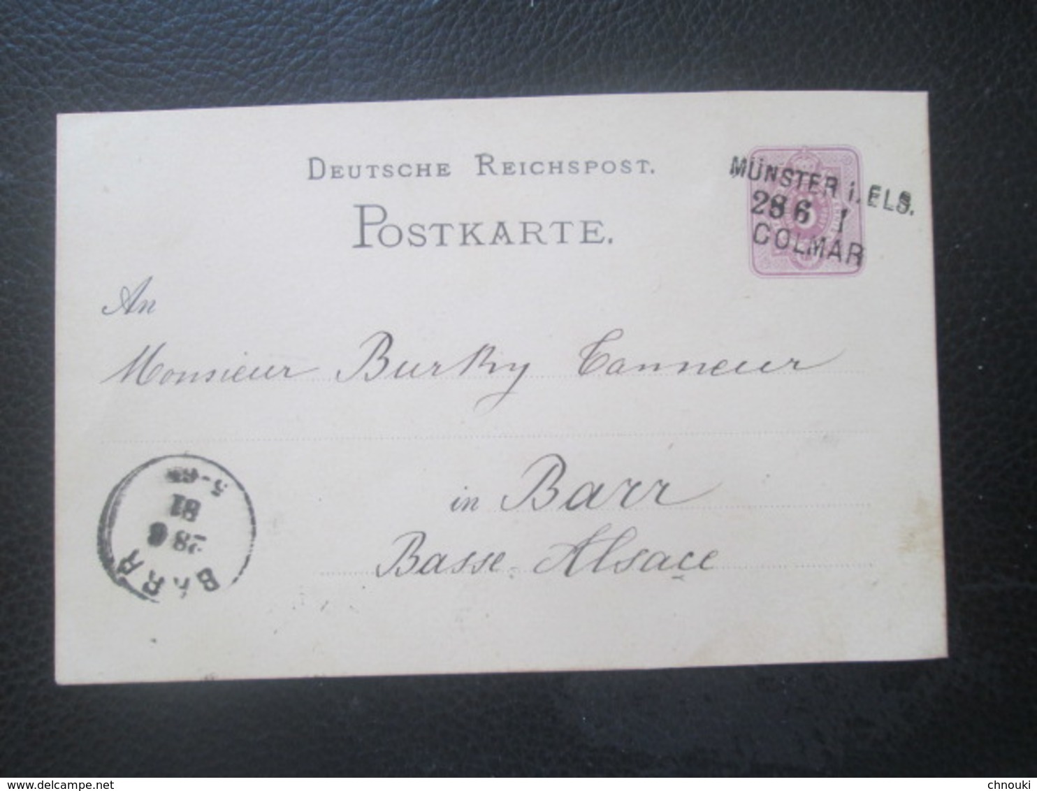 Alsace Lorraine - MÜNSTER - COLMAR Bahnpost - 1881 - Collections (with Albums)