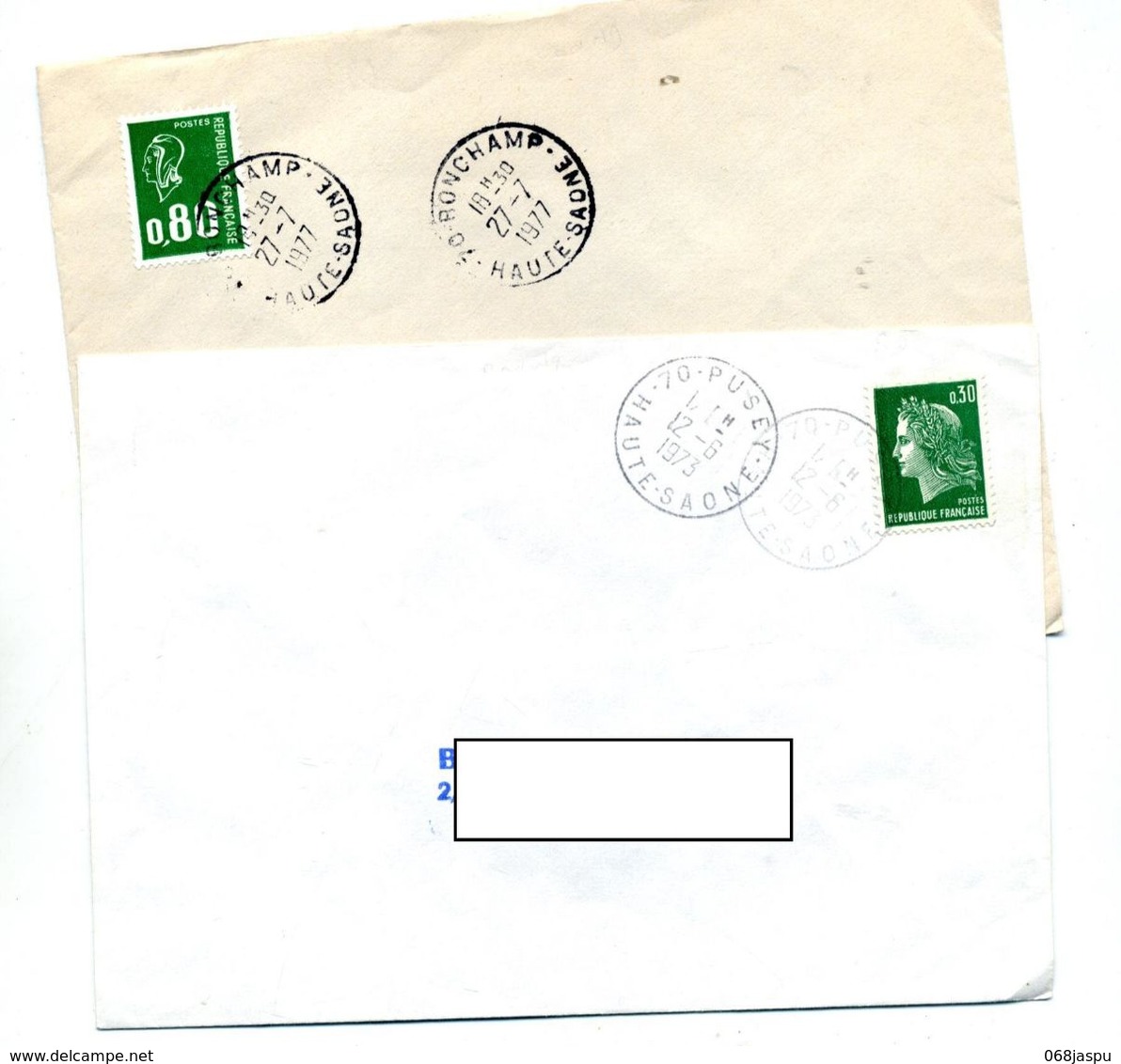 Lettre Cachet Ronchamp Pussey - Manual Postmarks