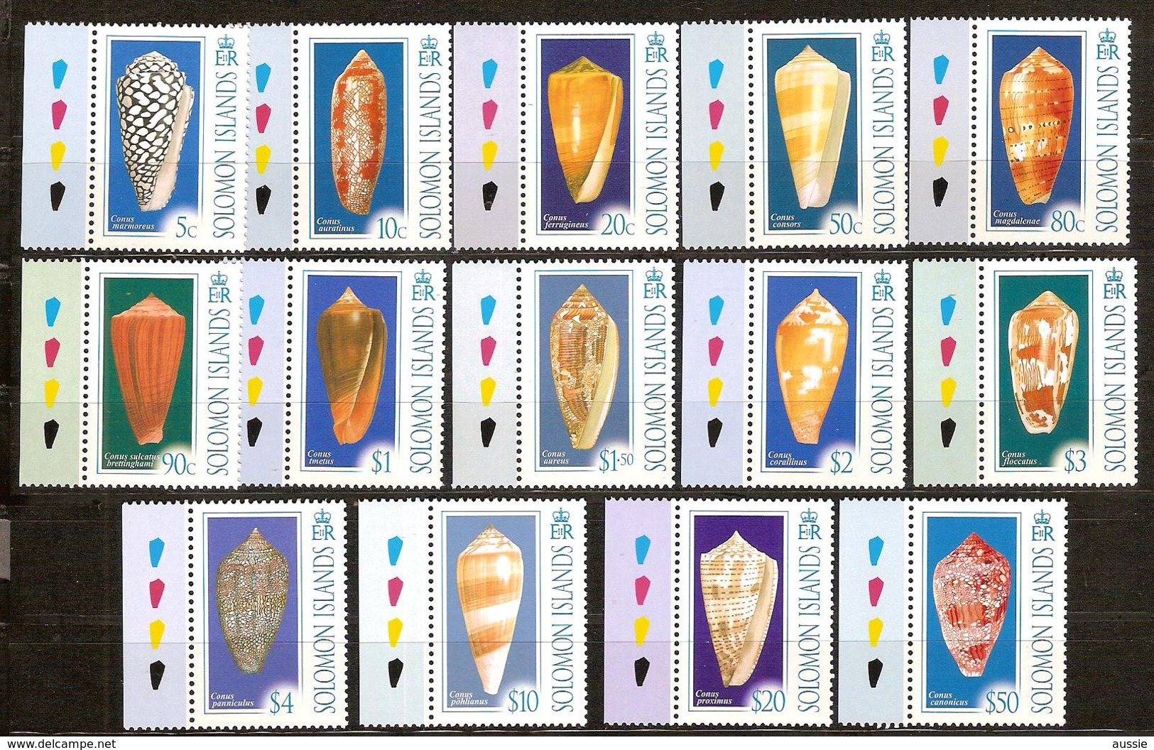 Salomon Solomon Islands 2006 Yvertn° 1202-1215 *** MNH Cote 36,50 Euro Faune Coquillages Schelpen Shells - Salomon (Iles 1978-...)