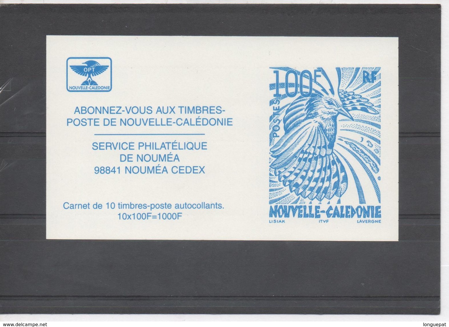 Nelle CALEDONIE- Cagou - Série Courante - Oiseau - Carnet De 10 Timbres - Booklets