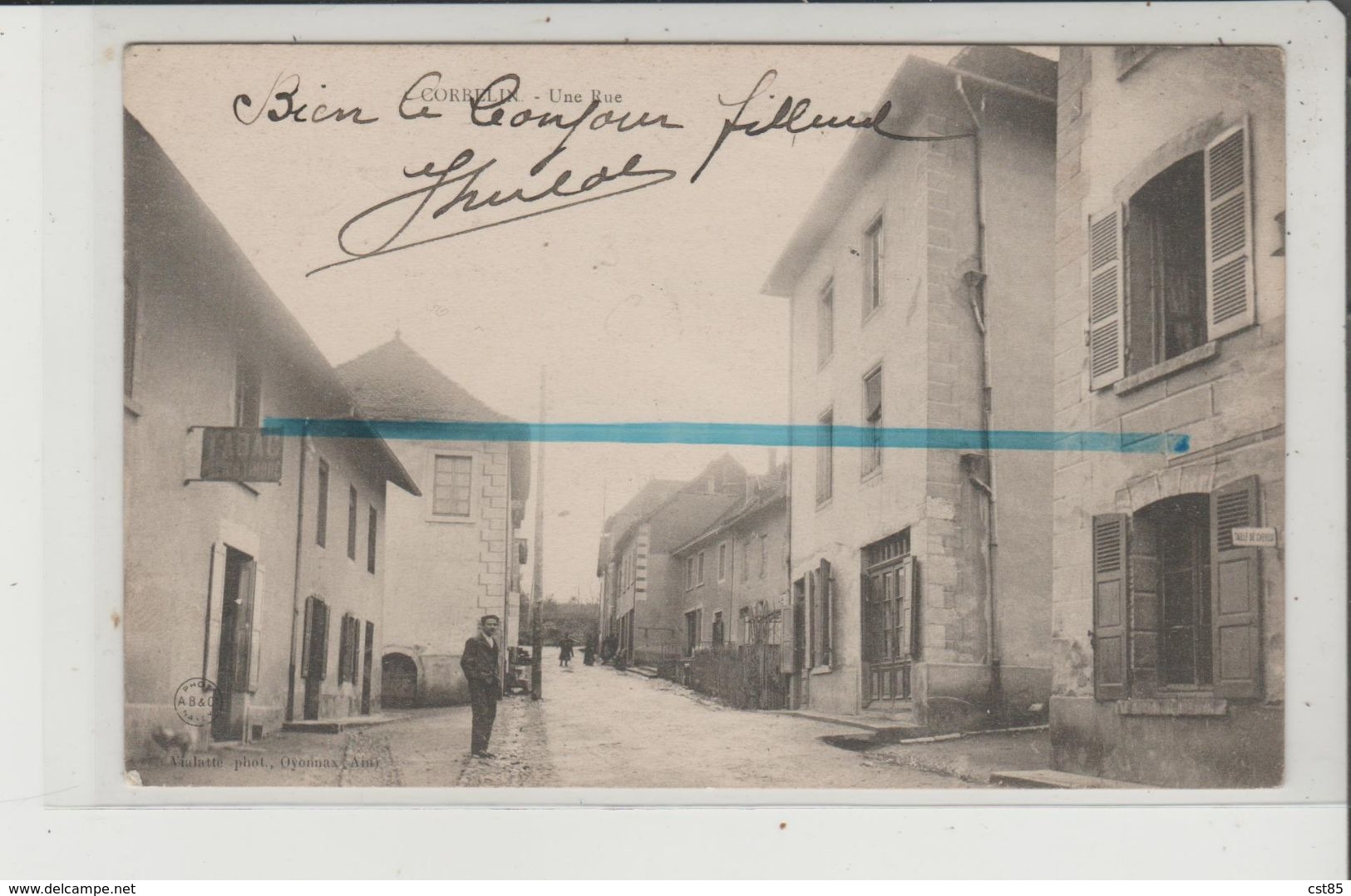 CPA - CORBELIN - Une Rue - Tabac - Corbelin