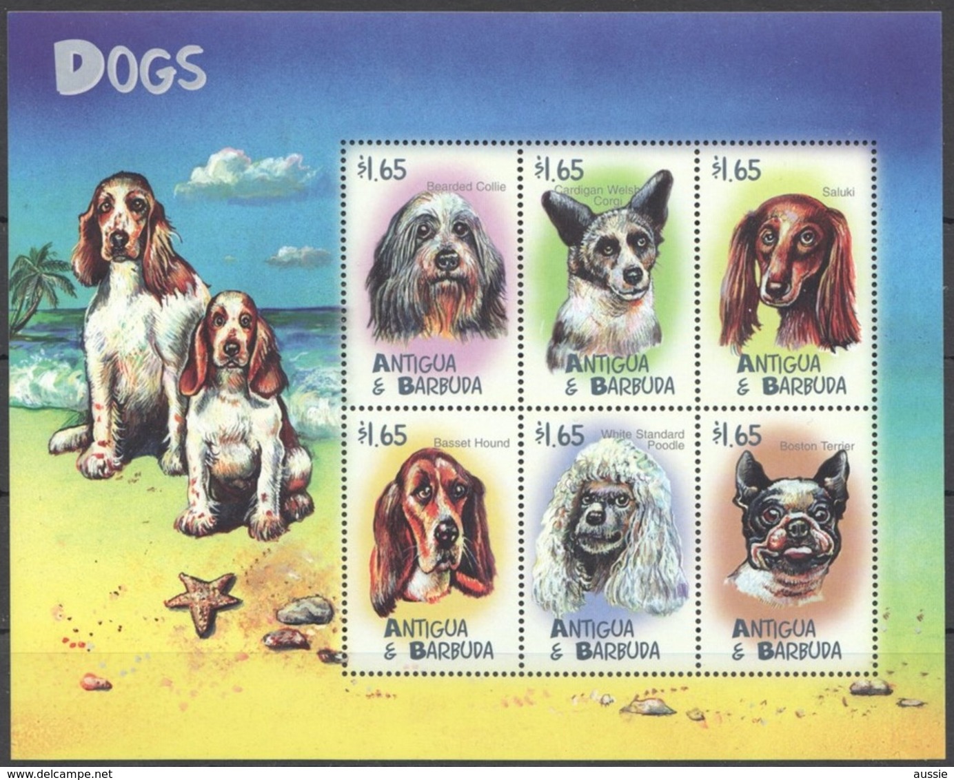 Antigua & Barbuda 2000 Yvertn° 2713-2718 *** MNH Cote 15 Euro Faune Chiens Honden Dogs - Antigua Und Barbuda (1981-...)