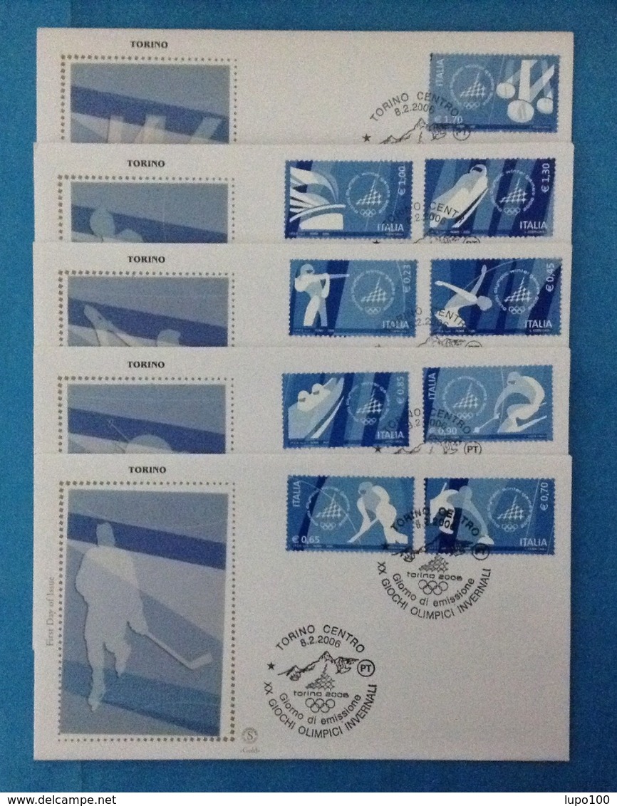 2006 BUSTA PRIMO GIORNO FDC FILAGRANO GOLD - GIOCHI OLIMPICI INVERNALI TORINO - FDC