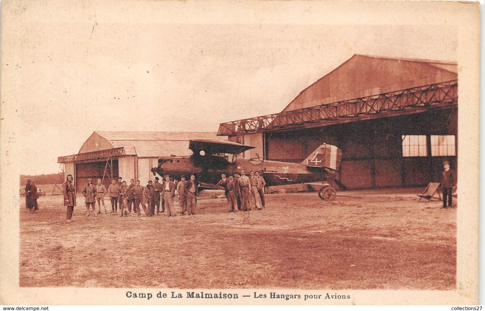 36-LA MALMAISON- CAMP DE LA MALMAISON- LES HANGARS POUR AVIONS - Autres & Non Classés