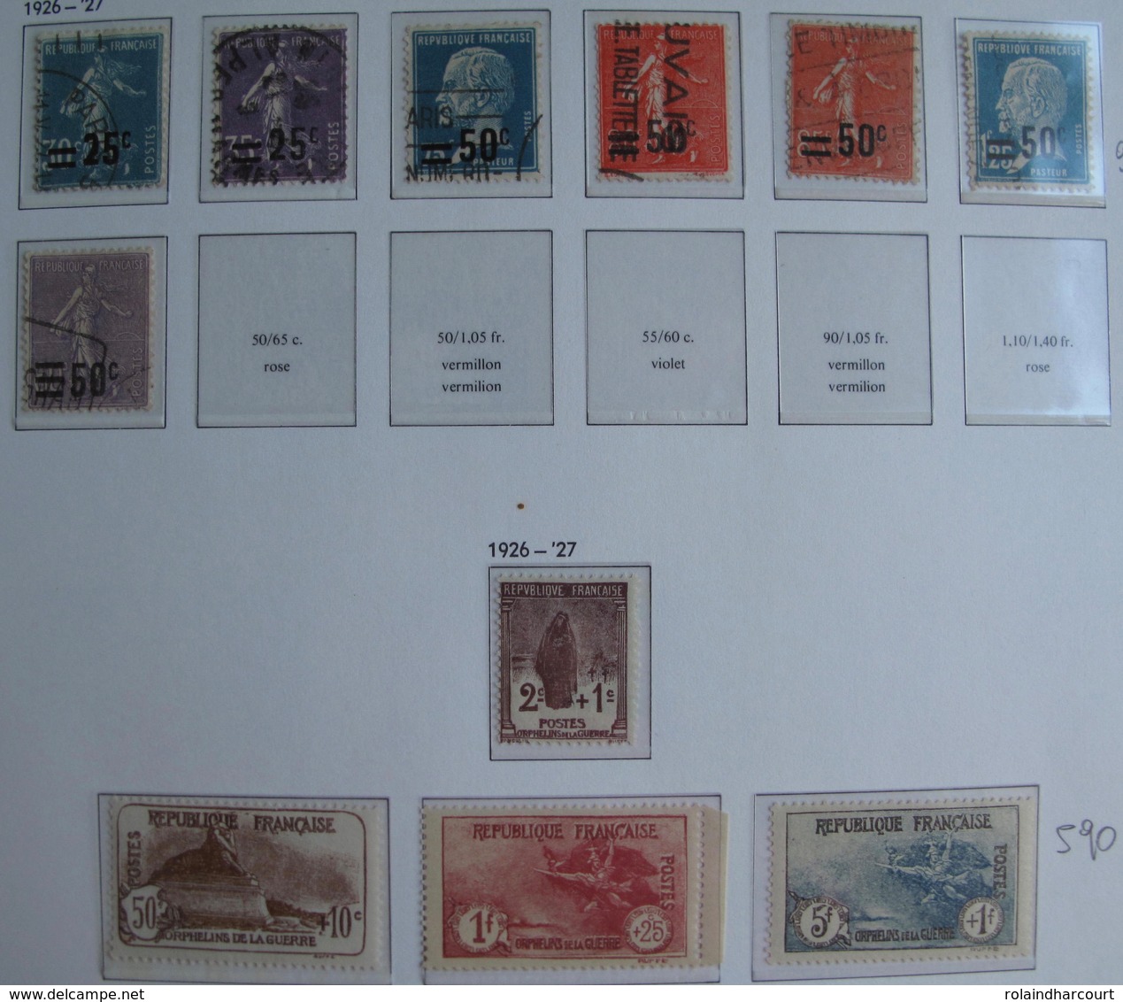 LOT R1595 - COLLECTION de FRANCE (AUCUNE CHARNIERE) en 4 ALBUMS de 245 pages - ENORME COTE : 15000,00 &euro; environ