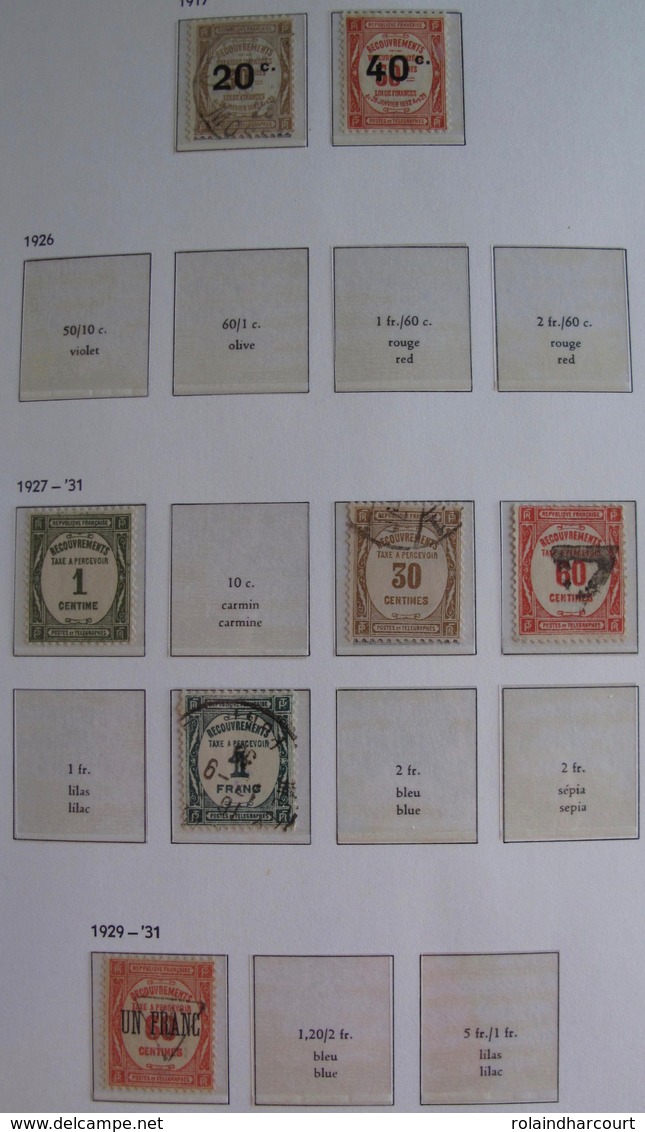 LOT R1595 - COLLECTION de FRANCE (AUCUNE CHARNIERE) en 4 ALBUMS de 245 pages - ENORME COTE : 15000,00 &euro; environ