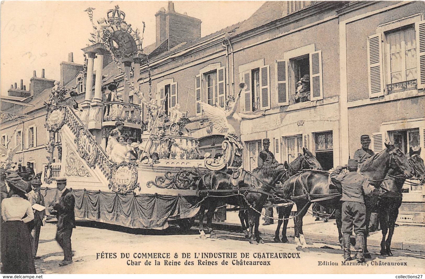 36-CHATEAUROUX- FÊTE DU COMMERCE ET DE L'INDUSTRIE DE CHATEROUX- CHAR DE LA REINE DES REINES DE CHATEAUROUX - Chateauroux