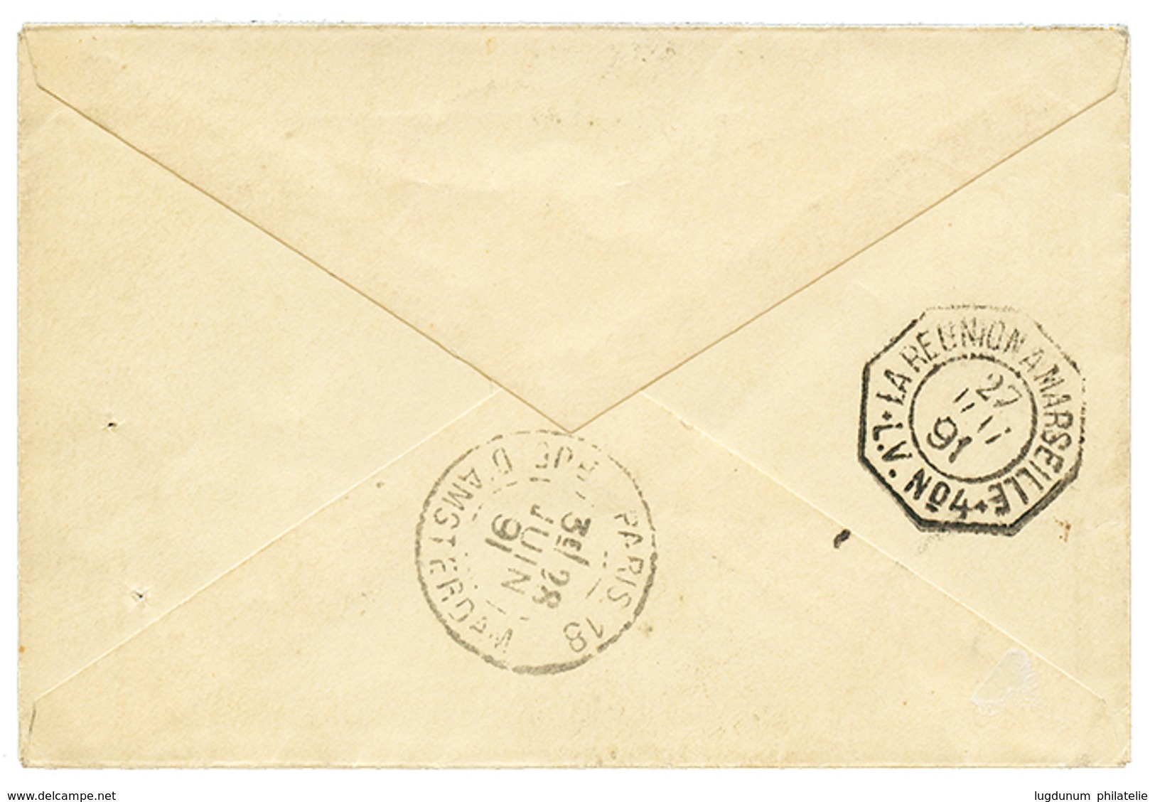 18 1891 05 S/ 40c(n°4) Obl. TANANARIVE Sur Enveloppe (Tarif IMPRIME) Pour La FRANCE. TB. - Andere & Zonder Classificatie