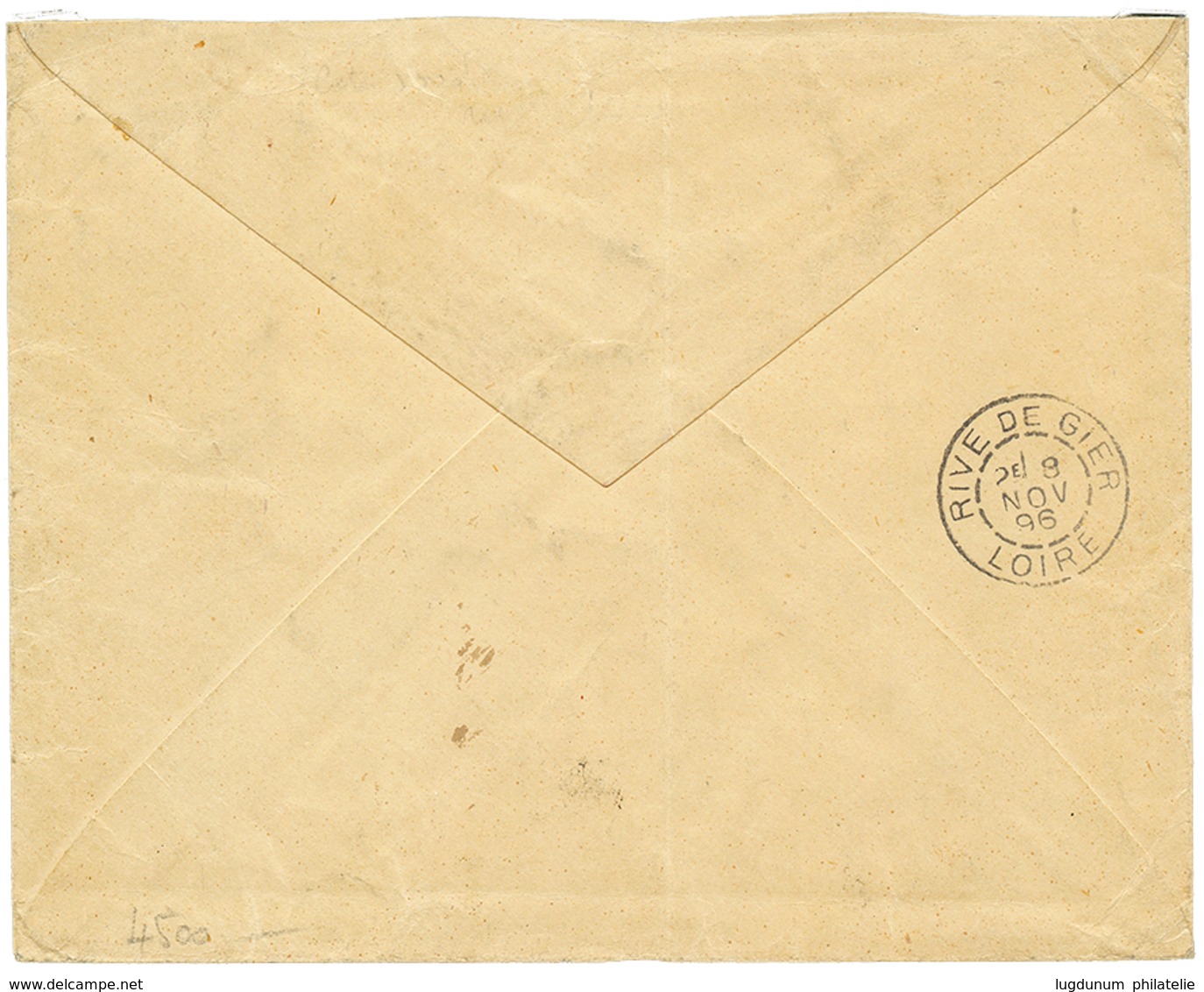 49 1896 15c S/ 2c(n°24) Léger Pli + Timbres Divers Obl. Sur Enveloppe RECOMMANDEE De TANANARIVE Pour La FRANCE. Signé BR - Altri & Non Classificati