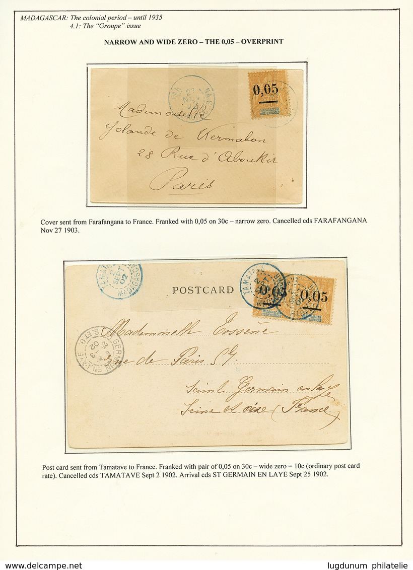 72 SURCHARGES De 1902 (2ème Série) : Collection N°51 à N°55 Dont Surcharges Renversée, Virgule Mal Plaçée + 9 Lettres(do - Andere & Zonder Classificatie