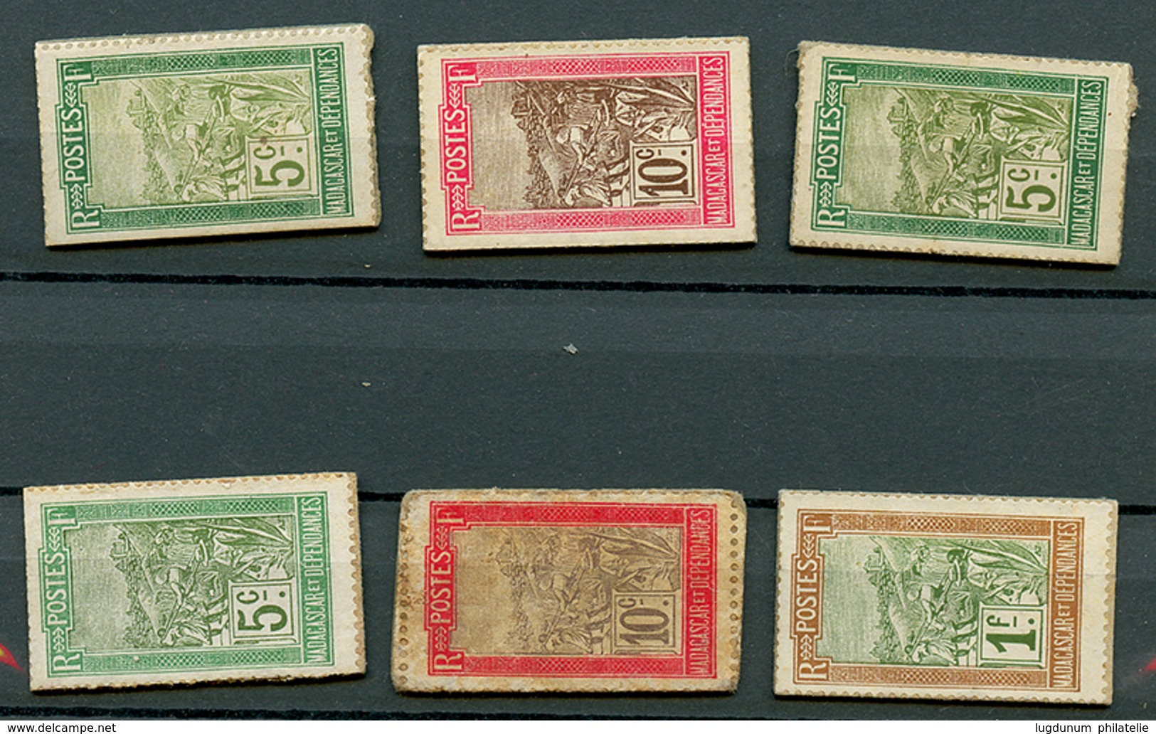 87 Ensemble Exceptionnel De 6 Timbres MONNAIE Sur Bois. RARE. TB. - Andere & Zonder Classificatie