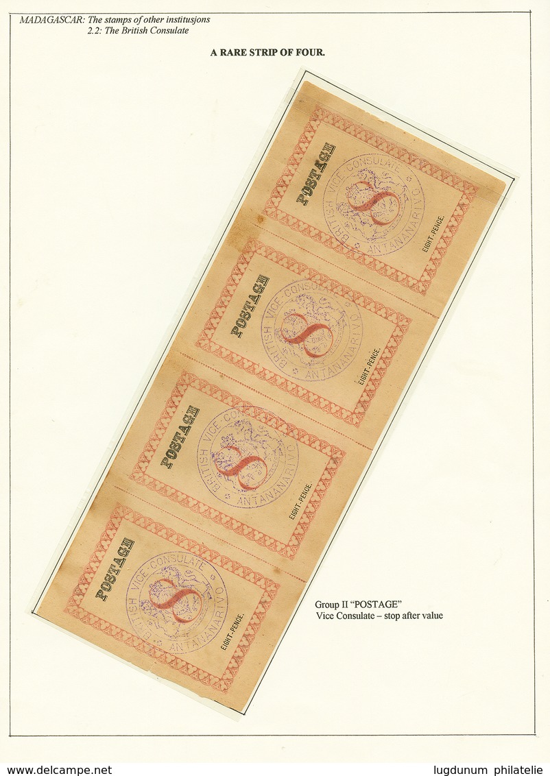 108 TIMBRES CONSULAIRES ANGLAIS (BRITISH CONSULAR MAIL STAMPS) - Exeptionnelle Collection De 34 Timbres Montés Sur Feuil - Autres & Non Classés