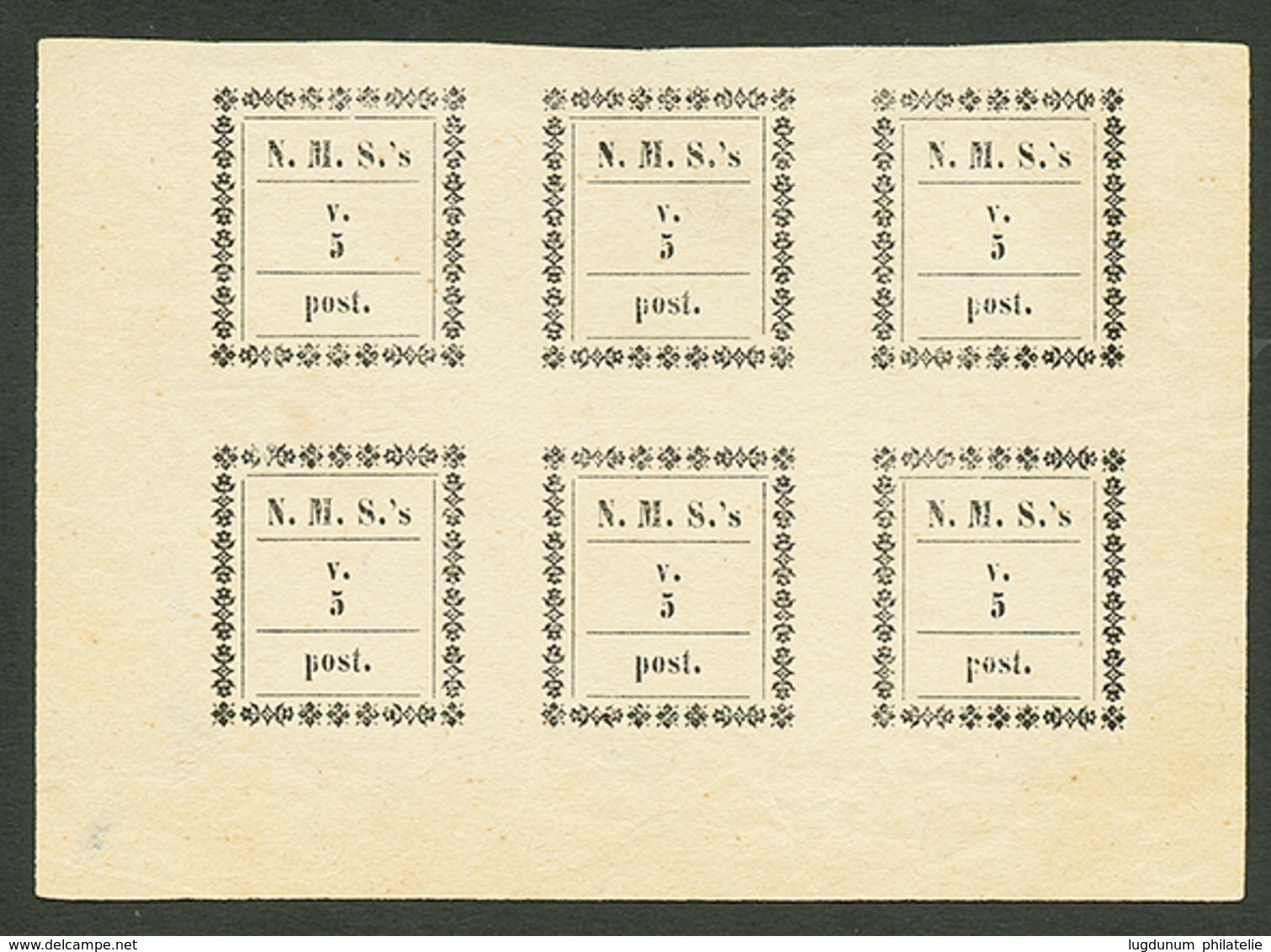 114 MISSIONNAIRES NORVEGIENS - N°1 Bloc De 6 Neuf Sans Gomme. Petit Aminci Dans La Marge (small Thins In The Margin). RA - Autres & Non Classés