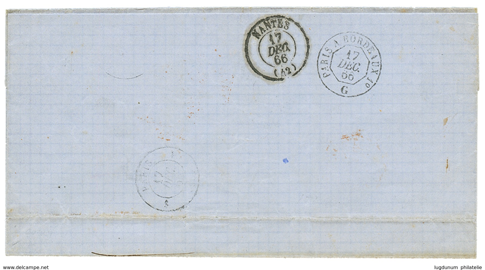 133 1866 MAYOTTE ET DEP. NOSSI-BE + Taxe 6 Sur Lettre Pour La FRANCE. TB. - Autres & Non Classés