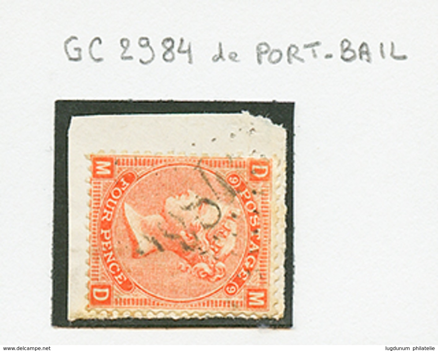 167 Timbre ANGLAIS 4p Obl. GC 2984 De PORT BAIL Sur Fragment. RARETE. B/TB. - Guernesey