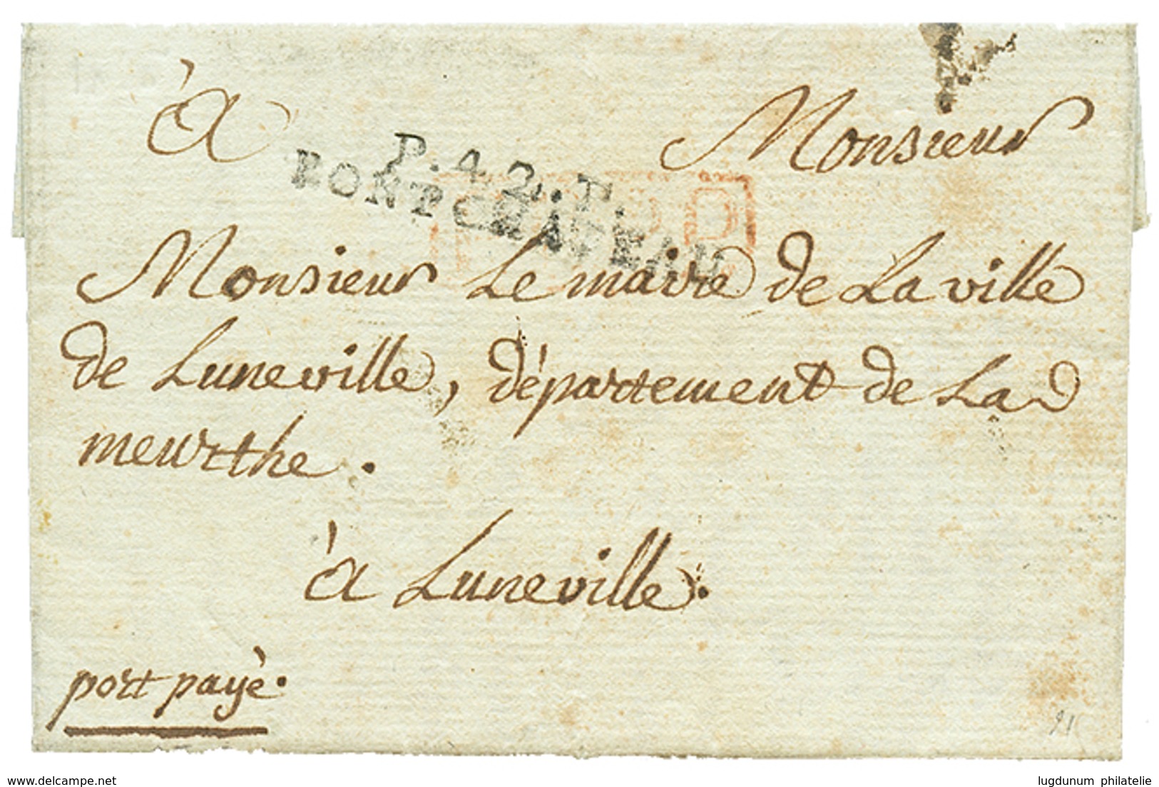 244 1815 P.42.P PONTCHATEAU Sur Lettre Pour LUNEVILLE. Indice 21. B/TB. - Sonstige & Ohne Zuordnung