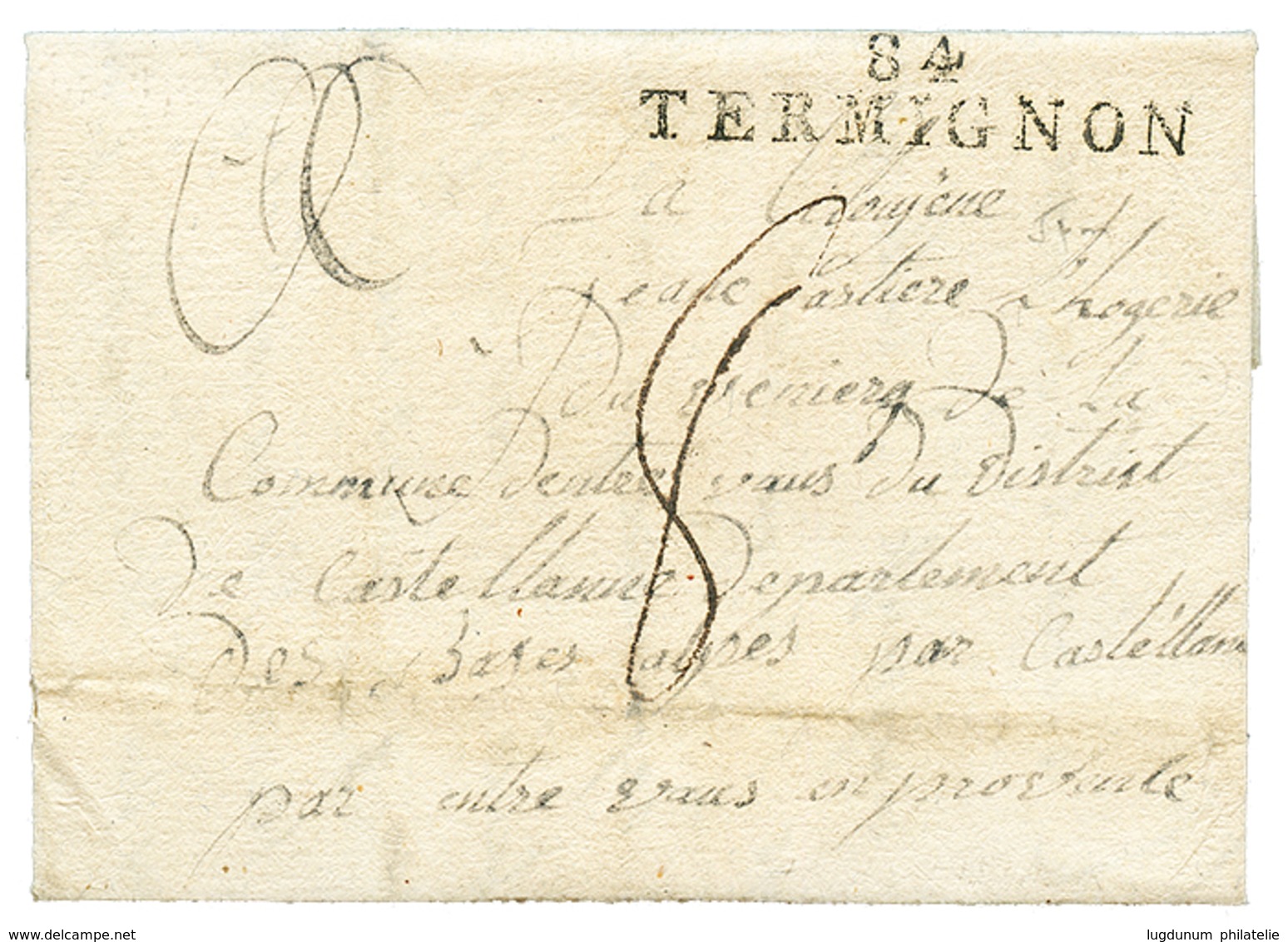 288 An 2 84 THERMIGNON Sur Lettre Avec Texte De L' ARMEE DES ALPES. Rare. TB. - Vide