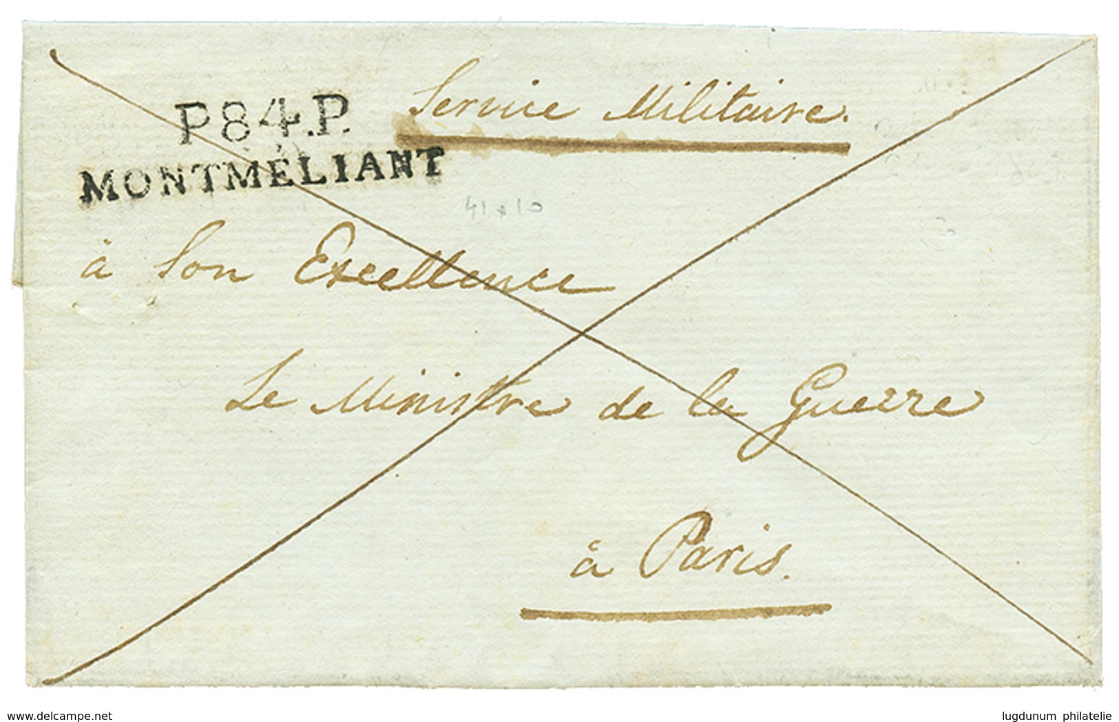 321 "PRISONNIER De GUERRE ANGLAIS En SAVOIE " 1803 P.84.P MONTMELIANT + SERVICE MILITAIRE Sur Lettre Avec Texte Daté "PR - Army Postmarks (before 1900)