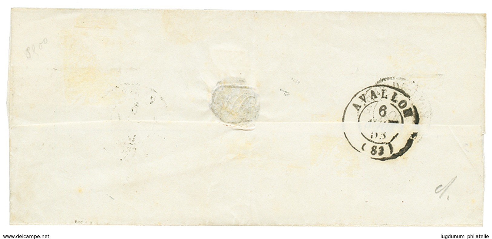 367 25c PRESIDENCE (n°10) Bord De Feuille Avec FILET D' ENCADREMENT Coin Supérieur Droit Légèrement Touché Sur Lettre De - 1852 Louis-Napoléon