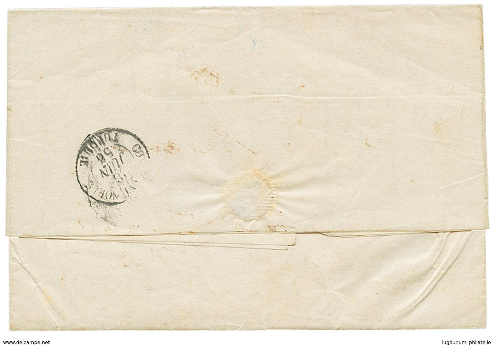 519 1856 CAIRE 190 Juin 56 + Taxe 10 Sur Lettre Avec Texte De MARSEILLE Pour CONSTANTINOPLE. Superbe. - Poste Maritime