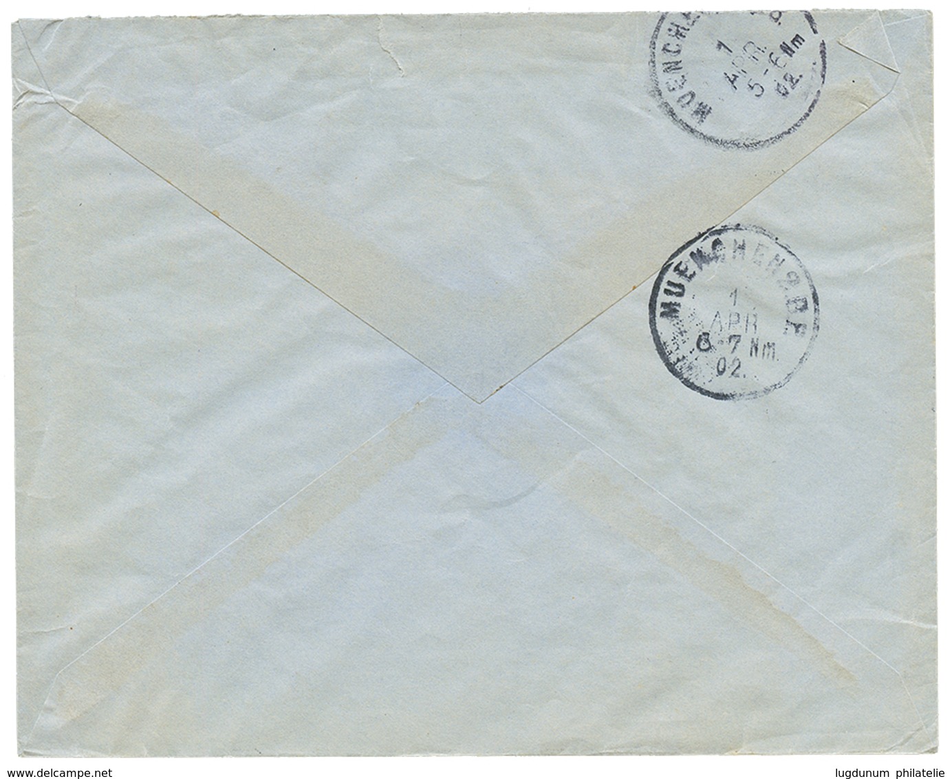 562 "CANDIA" : 1902 LEVANT 1P S/ 25c Obl. CANDIE CRETE Sur Enveloppe Commerciale Pour MUNCHEN. TTB. - Autres & Non Classés