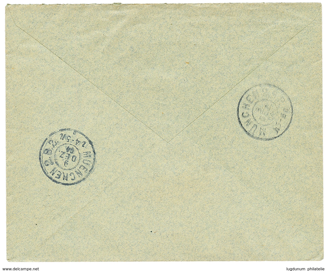 564 "CANDIA" : 1904 CRETE 25c Obl. CANDIE CRETE Sur Enveloppe Commerciale Pour MUNCHEN. Superbe. - Autres & Non Classés