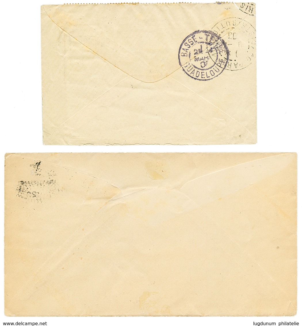 780 2 Lettres : Tarif IMPRIME 5 S/ 1c Pour NEW YORK Et 1903 1c+2c+ 4c(x3) De TROIS RIVIERES Pr PARIS. TB. - Autres & Non Classés