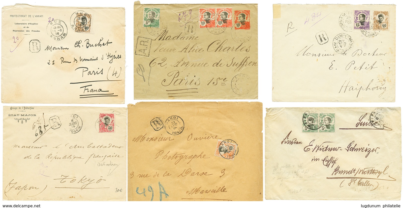 800 1910/25 Lot De 12 Lettres (POSTE RURALE, Affrt Composé, A.R, Tarif .....). TB. - Autres & Non Classés