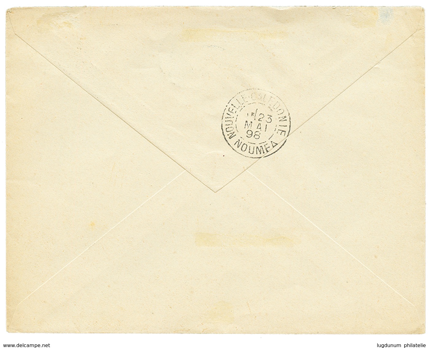 867 "GOMEN" : 1898 25c Obl. NLLE CALEDONIE GOMEN En Bleu Sur Enveloppe Pour NOUMEA. Superbe. - Other & Unclassified