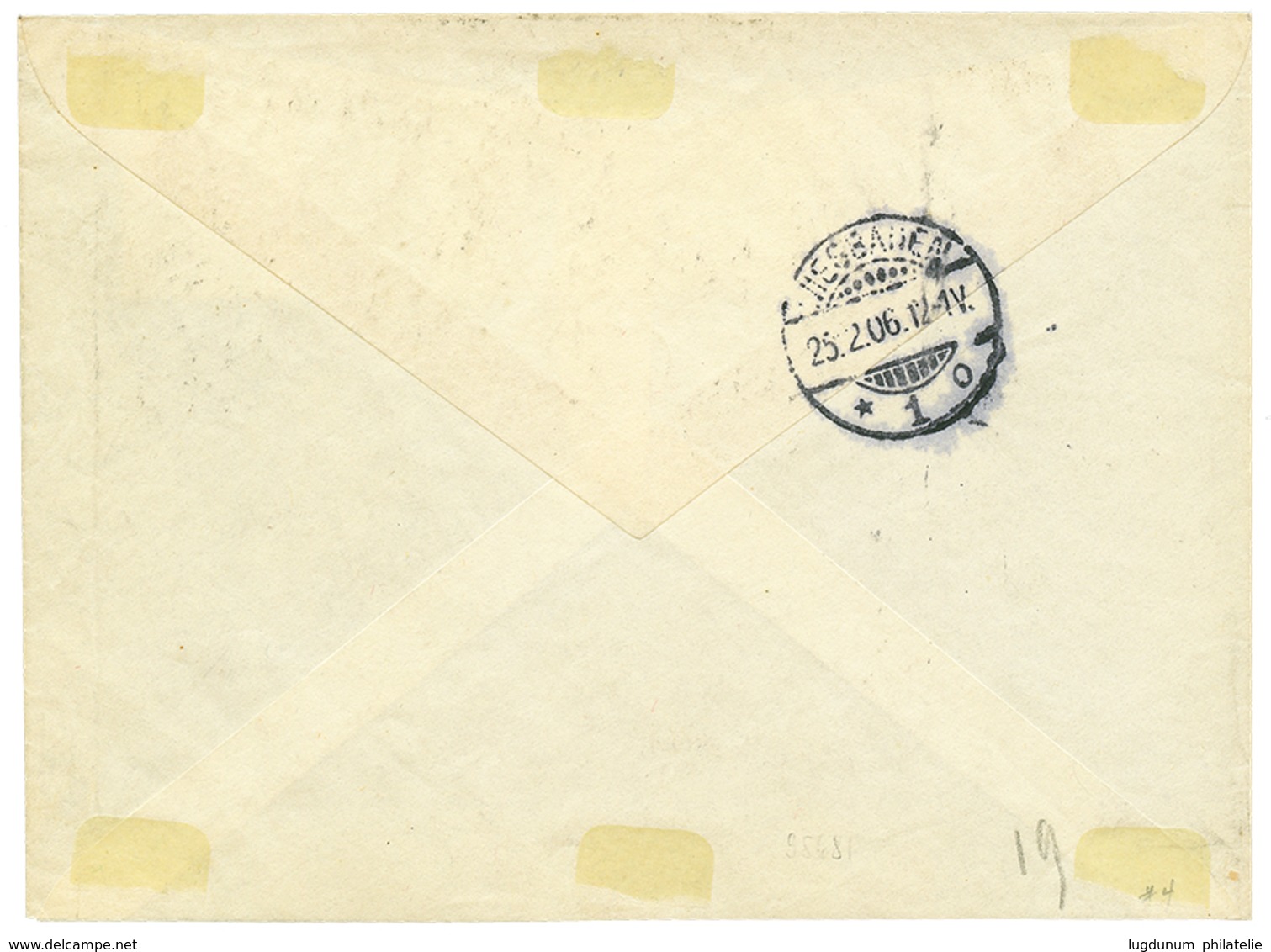 944 1906 50c Canc. CANEA On REGISTERED Envelope To WIESBADEN. Superb. - Levant Autrichien