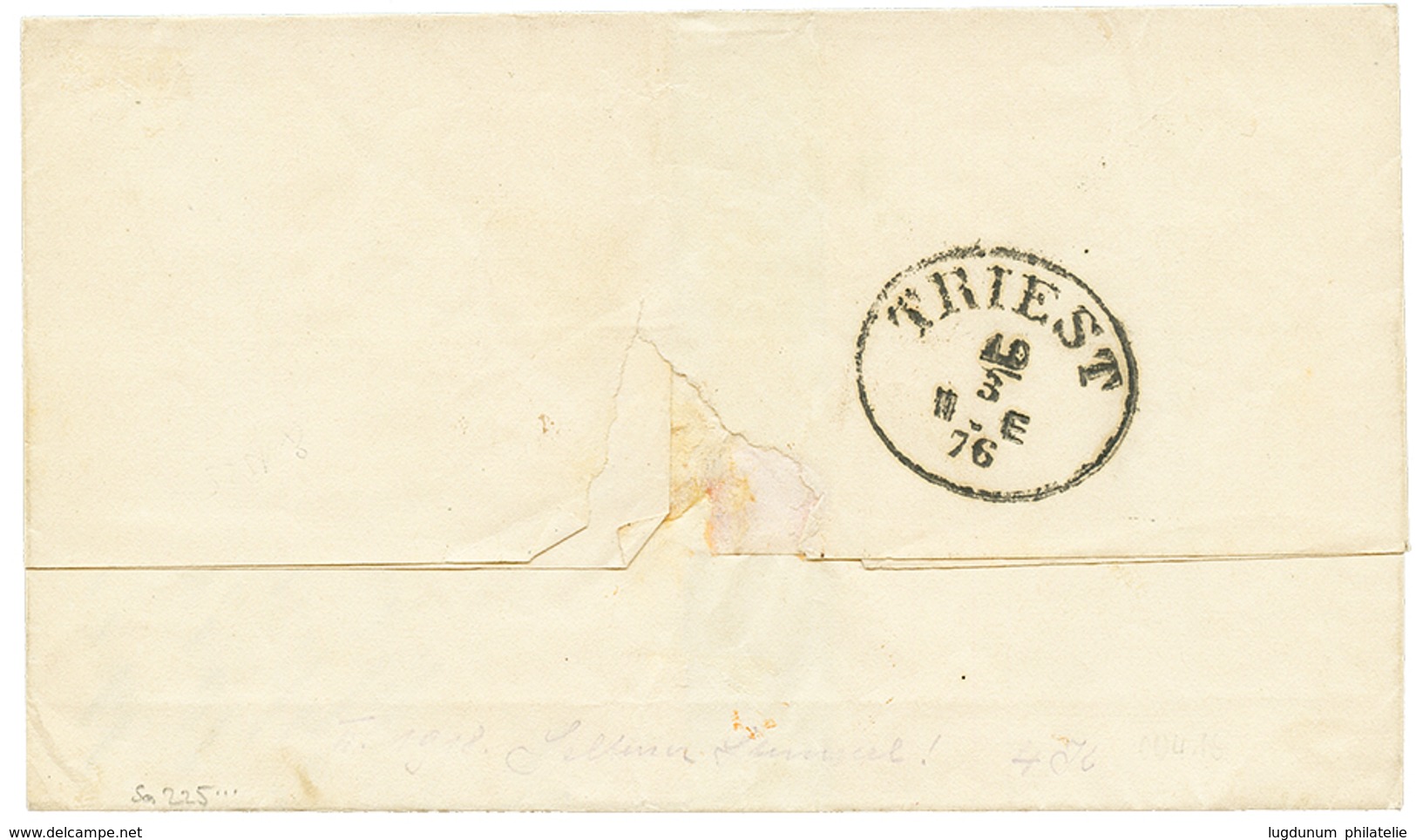 965 "PREVESA" : 1876 5 Soldi(x2) Canc. PREVESA On Cover To TRIESTE. Vvf. - Levante-Marken