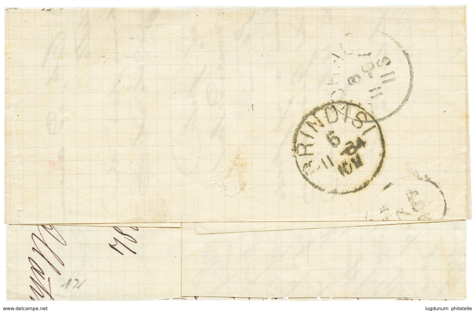 977 1884 5 Soldi(x2) Canc. SALONICCO On Entire Letter To ITALY. Superb. - Oostenrijkse Levant