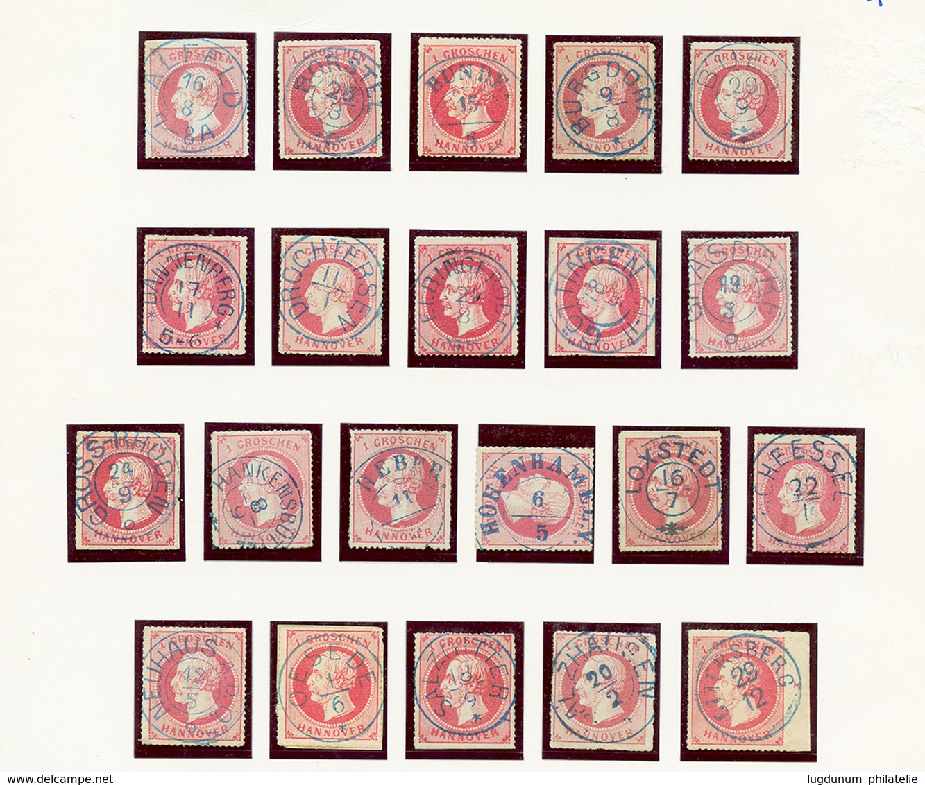 1037 HANNOVER - Sélection Of 21 Stamps With Superb Cancellations. See Website. Superb. - Other & Unclassified