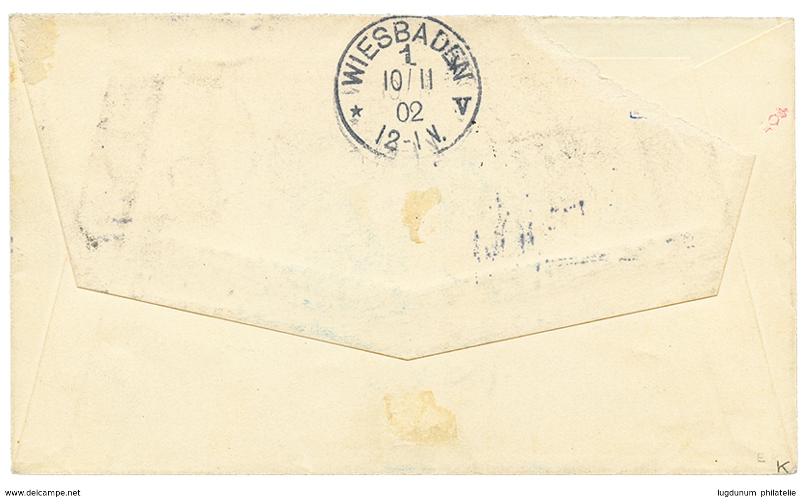 1055 "WEIHSIEN" : 1902 50pf Canc. WEIHSIEN On REGISTERED Envelope To GERMANY. Superb. - China (offices)