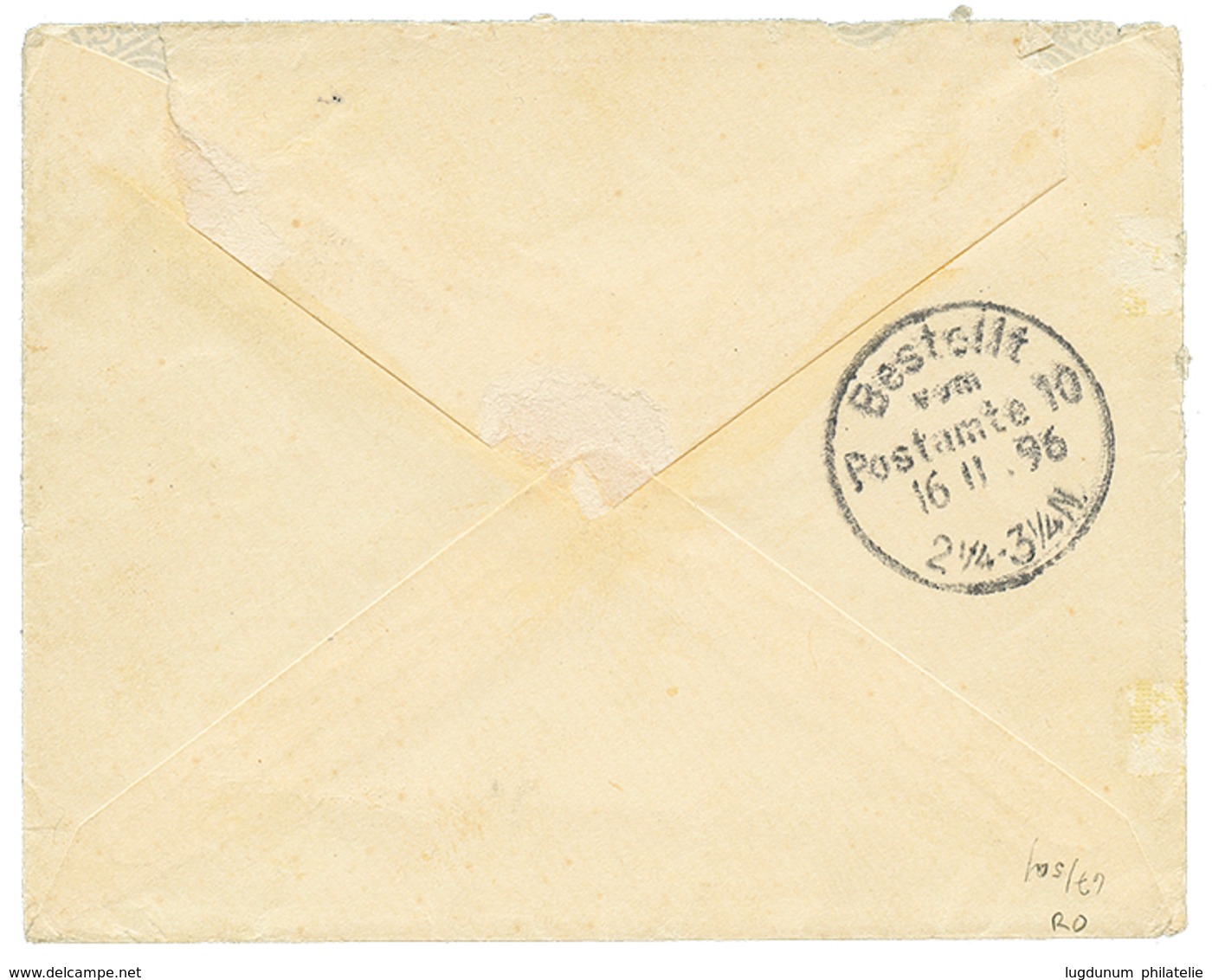 1077 "OMARURU - VORLAUFER" : 1896 GERMANY 20pf Canc. OMARURU On Envelope To BERLIN. Vf. - German South West Africa