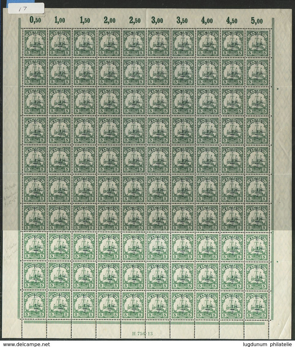 1095 C.E.F : Lot 3 Full Sheets Of 100 Copy (1/2d, 1d, 2d) + 2 Half Sheet Of 2d. Vvf. - Camerun