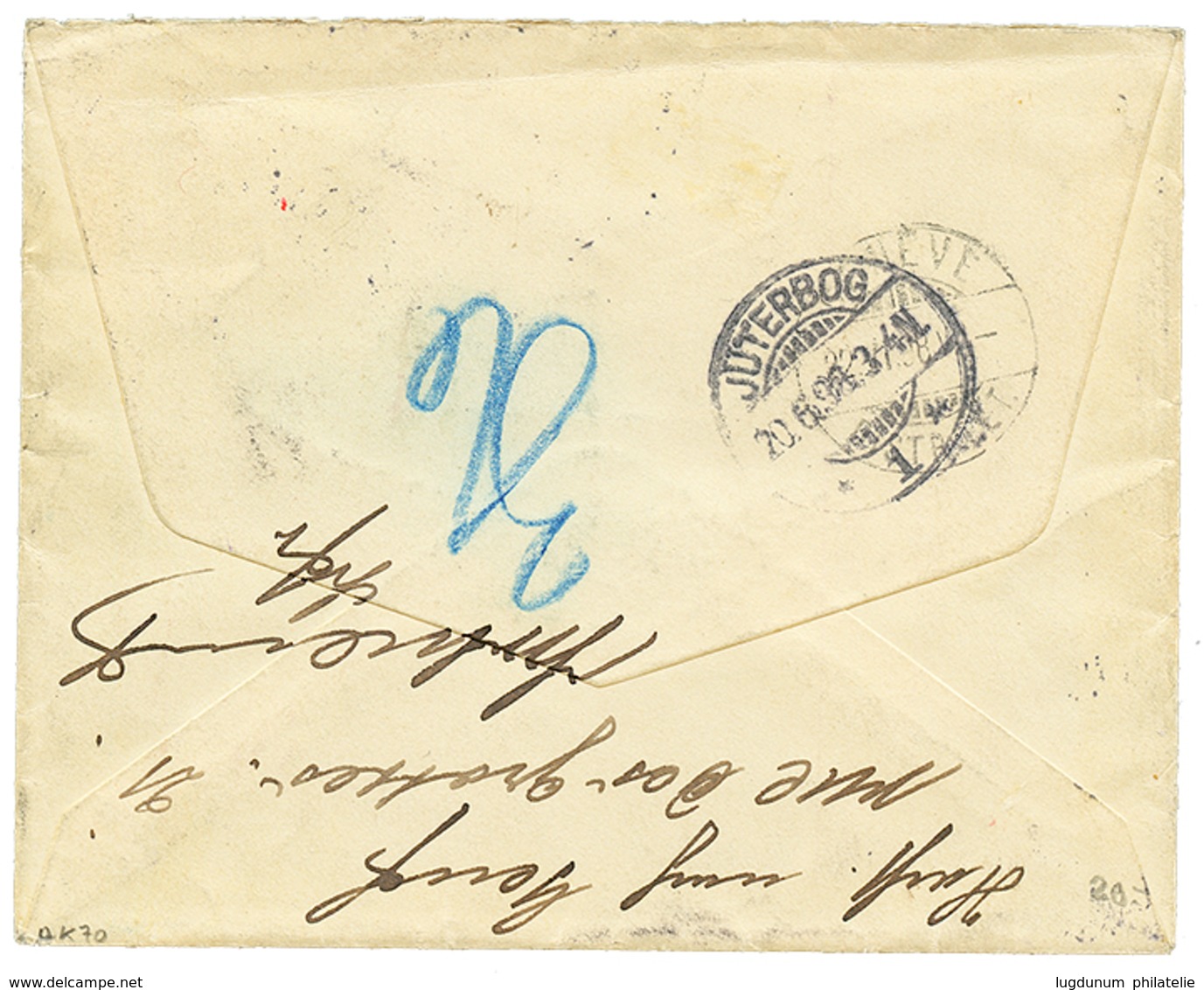 1100 1898 10pf(x2) + 20pf Canc. TSINTANFORT On REGISTERED Envelope To GERMANY. Vvf. - Kiautschou