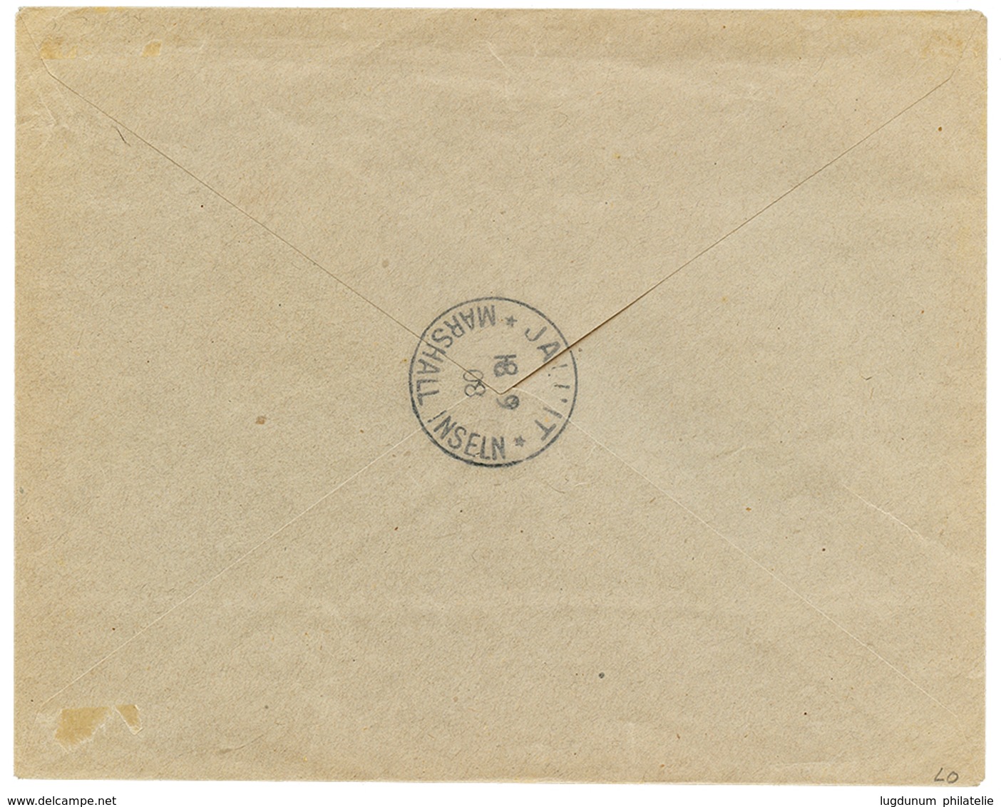 1116 "ATTOL POST" : 1908 20pf Pen Cancel On Envelope To JALUIT. Verso, JALUIT MARSHALL INSELN. Vvf. - Marshall Islands