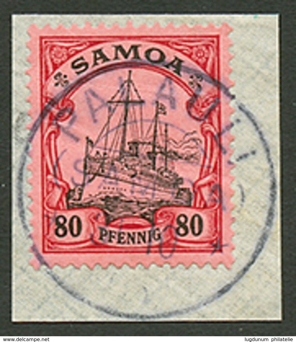 1125 SAMOA : 80pf Canc. PALAULI On Piece. Scarce. Vvf. - Samoa