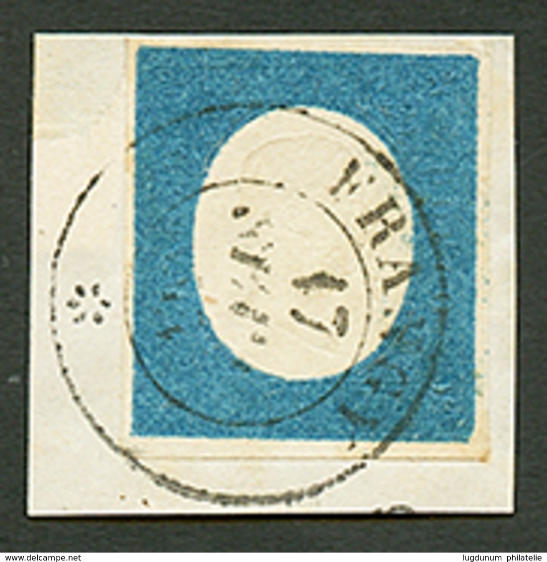 1165 20c(n°8) With 4 Nice Margins Canc. FRANGY On Piece. Signed BOLAFI & ROBINEAU Certificate. Vvf. - Unclassified