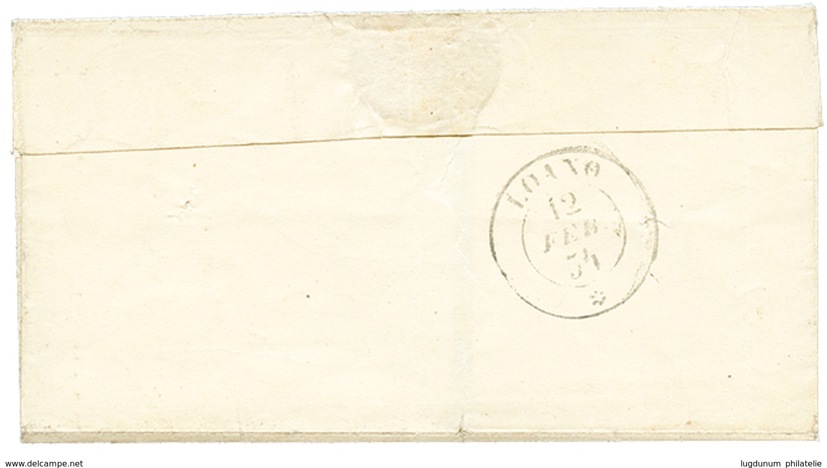 1171 1854 SARDINIA 20c With Large Margins Canc. ONEGLYA On Cover To LOANO. Superbe. - Non Classés