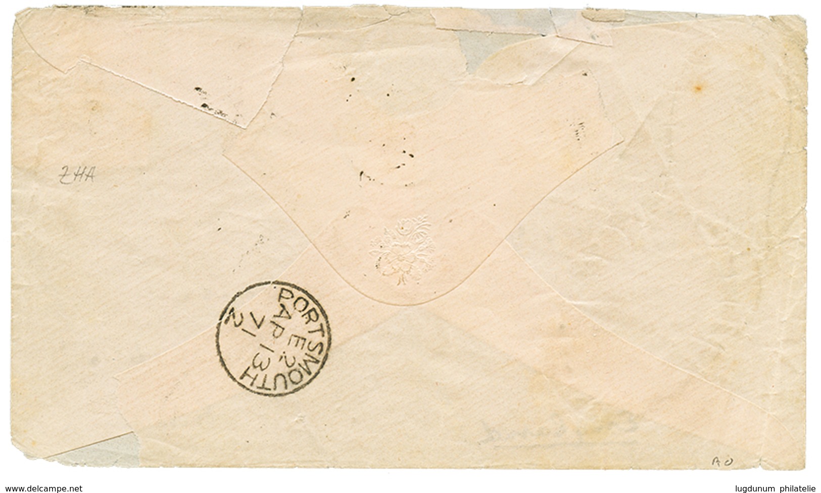 1205 MADEIRA : 1871 120R (small Fault) Canc. 45 + FUNCHAL + LIVERPOOL/BR.PACKET On Cover To ENGLAND. Vf. - Autres & Non Classés