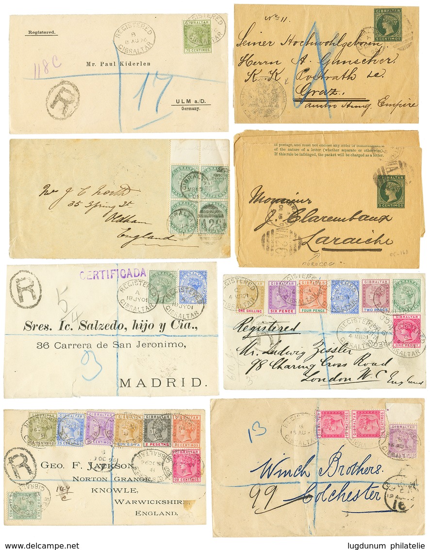 1273 GIBRALTAR : 1895/1905 Superb Lot Of 19 Covers. See Website. Vvf. - Autres & Non Classés